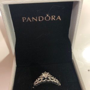 Pandora pure sterling silver crystal promise ring